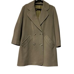 Blarney Olive Green Wool & Cashmere Car Coat Size S